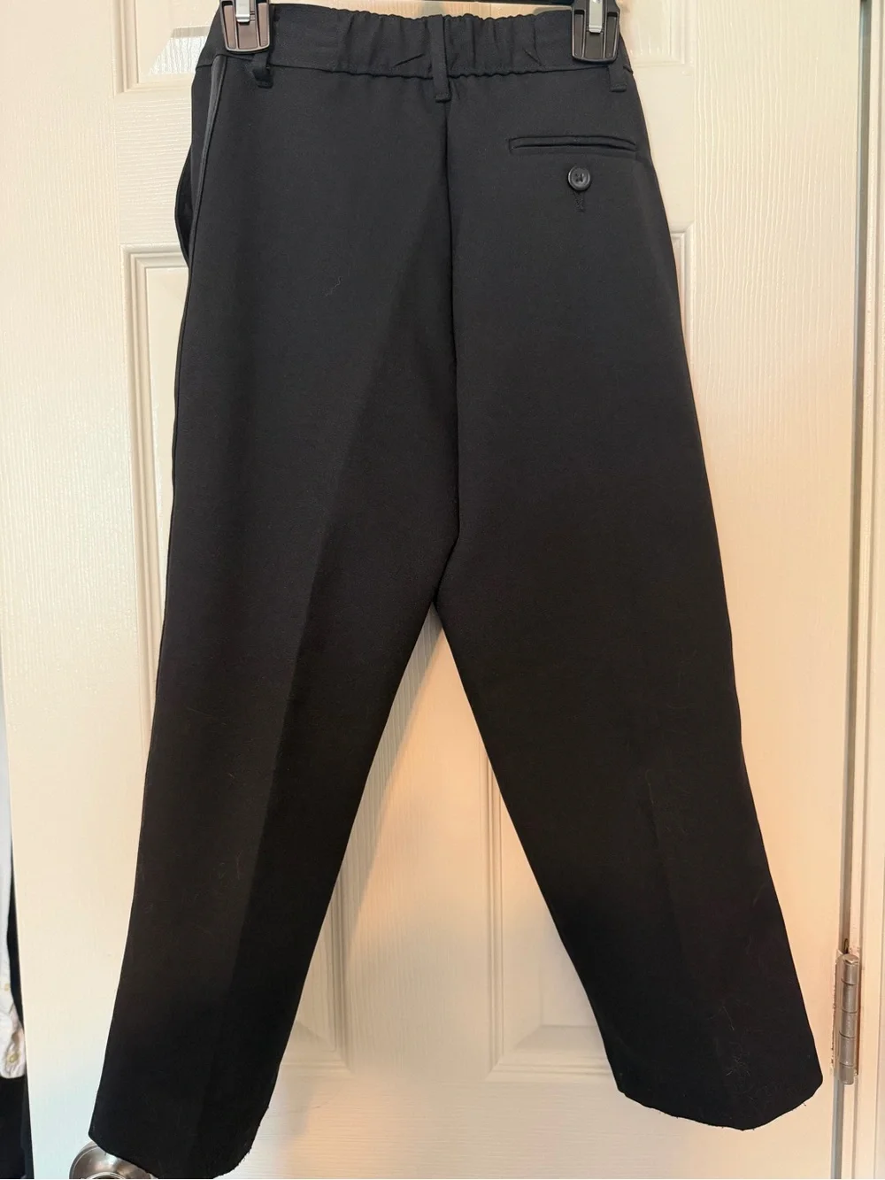 Nautica Boys Black Tuxedo Suit Set Size 7 Satin Trim Formal Wedding